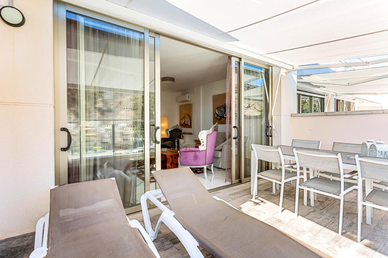 Ribera Del Puerto - Luxe Apartement With Great Terrace And Sea View Puerto De Mogan Ngoại thất bức ảnh
