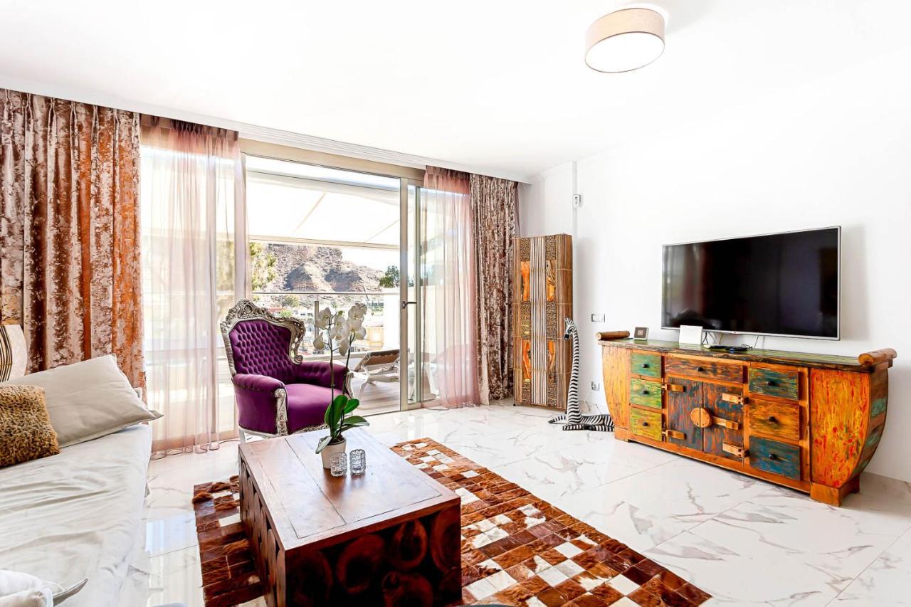 Ribera Del Puerto - Luxe Apartement With Great Terrace And Sea View Puerto De Mogan Ngoại thất bức ảnh