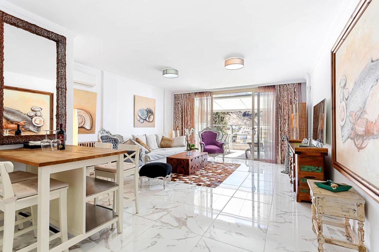 Ribera Del Puerto - Luxe Apartement With Great Terrace And Sea View Puerto De Mogan Ngoại thất bức ảnh